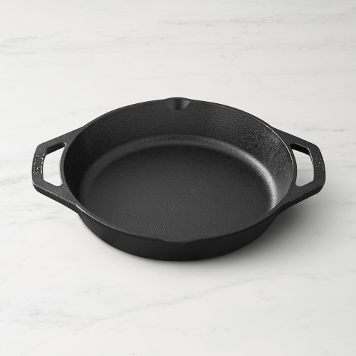 Lodge Seasoned Cast Iron Double-Handled Skillet, 10 1/4