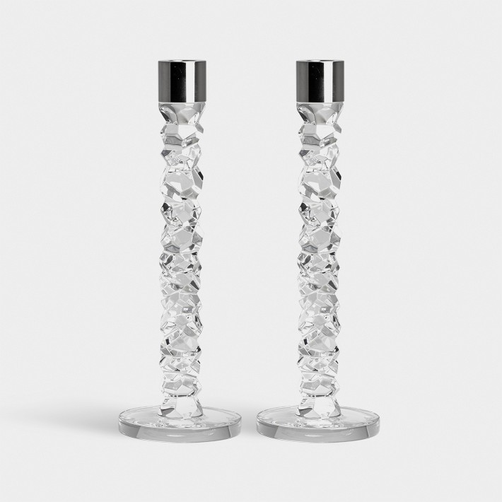 Orrefors Carat Candlestick, Set of 2