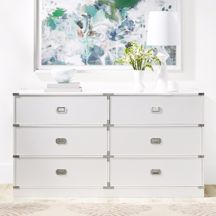 Campaign 6-Drawer Dresser, White (66&quot;)