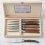 Jean Dubost Laguiole Mixed Wood Steak Knives, Set of 6