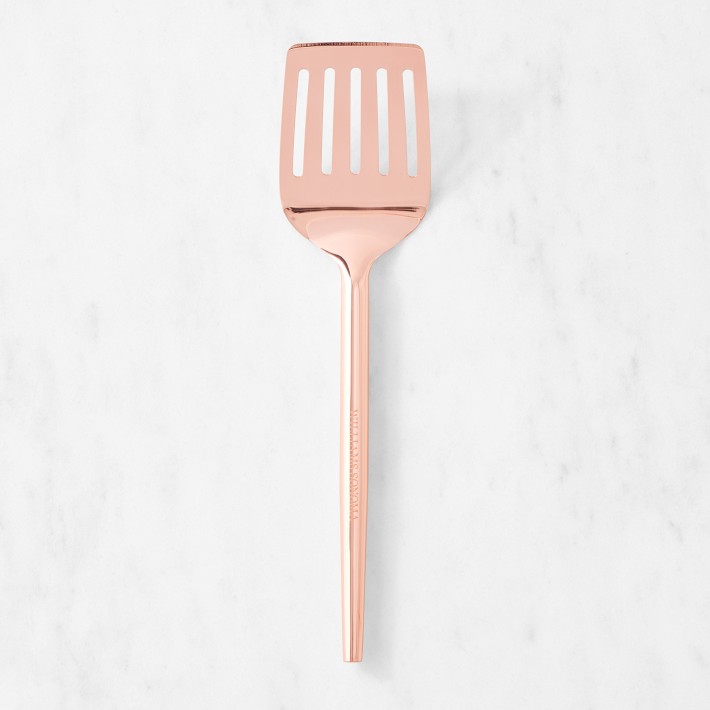 Williams Sonoma Stainless-Steel Copper Extension, Slotted Turner