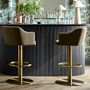 Harding Upholstered Pedestal Counter  &amp; Bar Stool