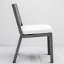 Larnaca Outdoor Slate Grey Metal Dining Side Chair