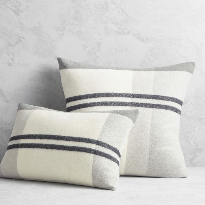 Plaid Lambswool Pillow Cover Williams Sonoma