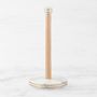 Williams Sonoma Arabescato Marble with Brass Inlay Paper Towel Holder