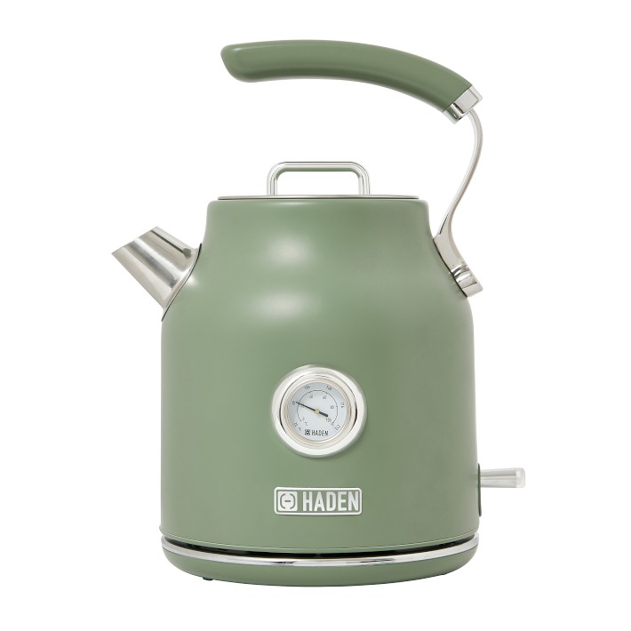 Haden Dorset Stainless-Steel Electric Cordless Kettle- Cedar Green & Chrome
