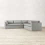 Laguna Slipcovered 3-Piece L-Shape Loveseat Sectional (114&quot;-118&quot;)