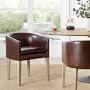 Chestnut Upholstered Dining Armchair