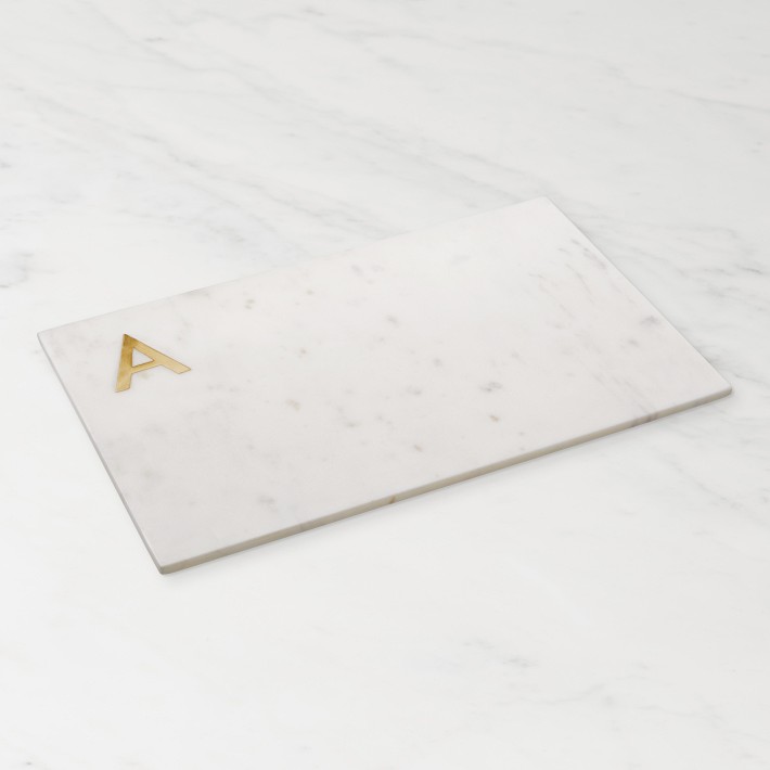 Marble & Brass Monogram Board, A