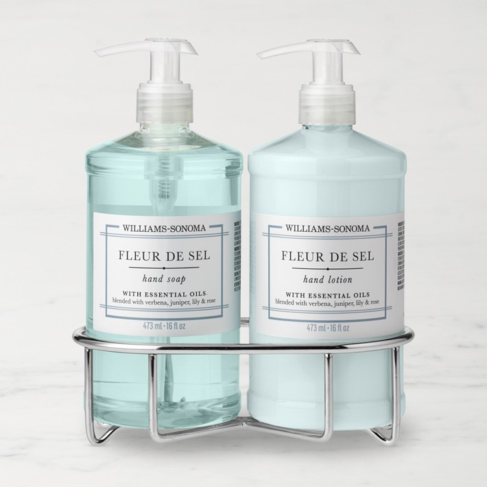 Williams Sonoma Fleur De Sel Hand Soap & Lotion 3-Piece Kitchen Set, Classic, Stainless-Steel