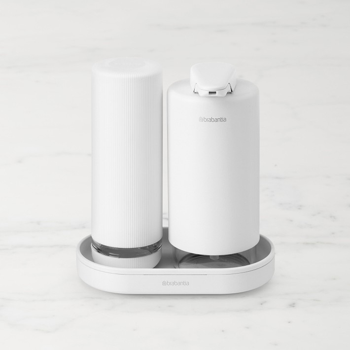 Brabantia SinkStyle Soap Dispenser Set, Mineral Fresh White