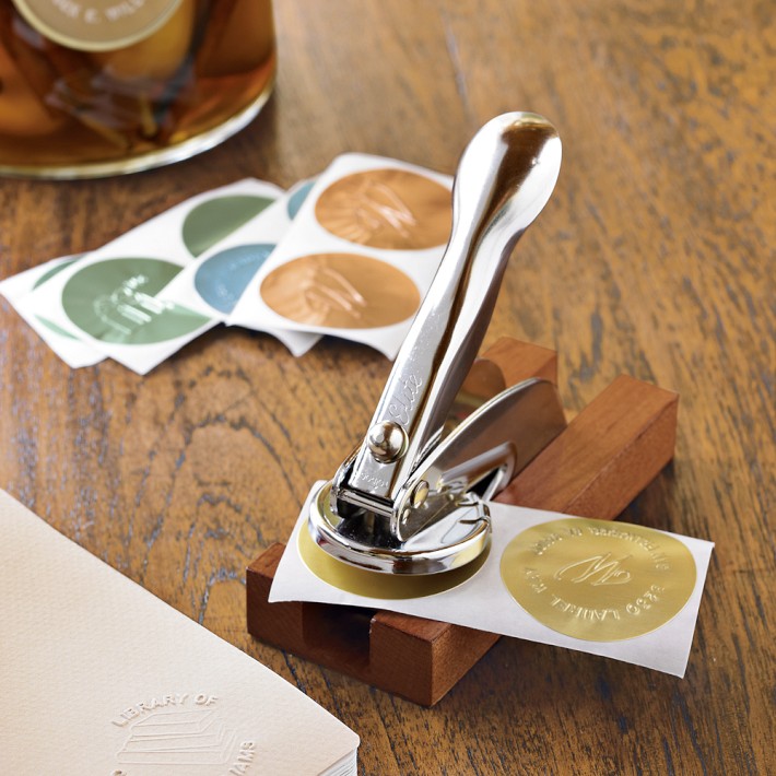 Round Foil Embosser Labels, Set of 100