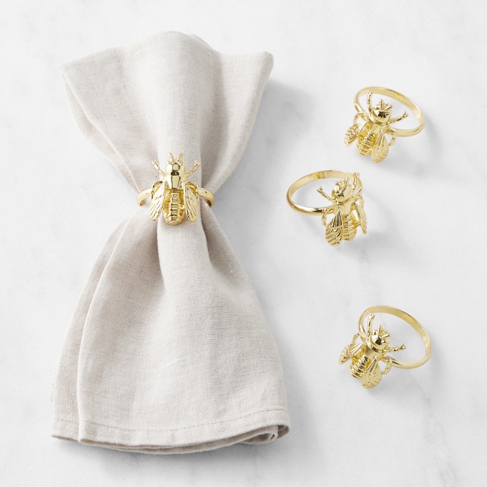 Bee Napkin Rings | popular Luxury Table Decor | Napkin Holder | Set of 4