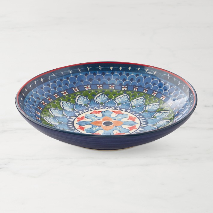 Sicily Ceramic Pasta Bowls, Set of 4, Green