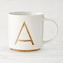 Gold Monogram Mug, A