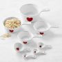 Williams Sonoma Ceramic Heart Cups & Spoons Set