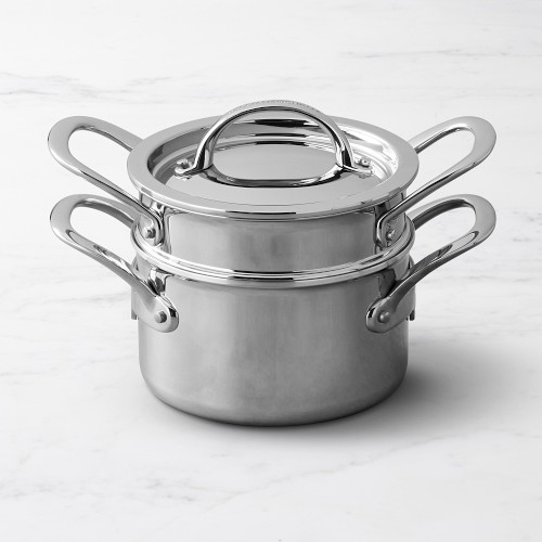 Williams Sonoma Signature Thermo-Clad Stainless-Steel Double Boiler, 2-Qt.