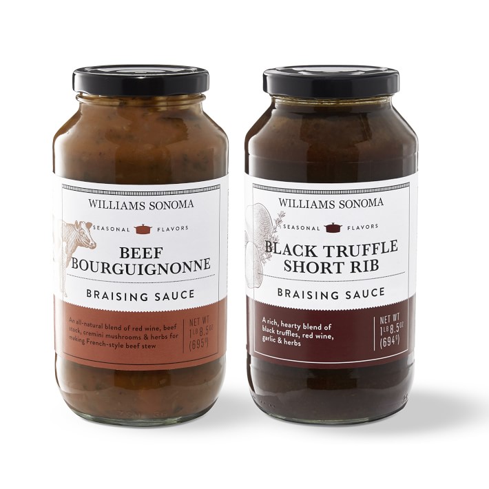 Williams Sonoma Beef Bourguignonne & Black Truffle Short Rib Braising Sauces