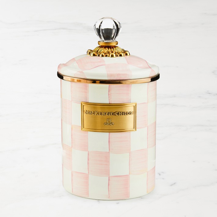 MacKenzie-Childs Rosy Check Canister (Medium)