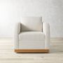 Fluted Base Swivel Armchair