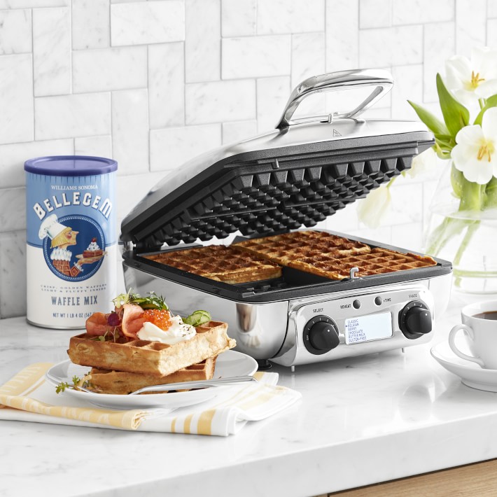All Clad 4 Square Digital Gourmet Waffle Maker with Removable Plates