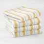 Williams Sonoma Classic Stripe Towels, Set of 4, Lemon Yellow