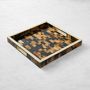 Horn and Bone Tray, Large, Square, 17" X 17"