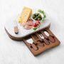 Marble Cheese Board Set with Knives, Walnut