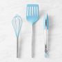Williams Sonoma Stainless-Steel Silicone Utensil Pack, Set of 3, Sky Blue