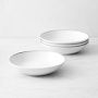 Pillivuyt Eventail Platinum Porcelain Soup Bowls, Set of 4