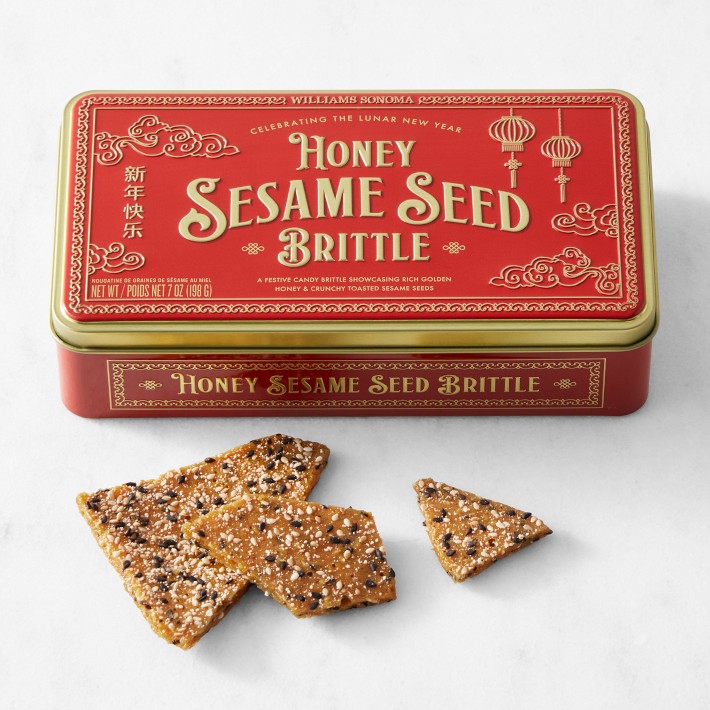 Williams Sonoma Lunar New Year Sesame Seed Brittle Tin