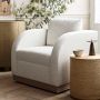 Fluted Base Swivel Armchair