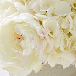 Jeff Leatham x Williams Sonoma Real Touch Faux White Peonies &amp; Hydrangeas in Pot