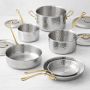 Mauviel M'Elite B Hammered Stainless-Steel 10-Piece Cookware Set