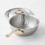 Mauviel M'Elite B Hammered Stainless-Steel Saucier, 2-Qt.