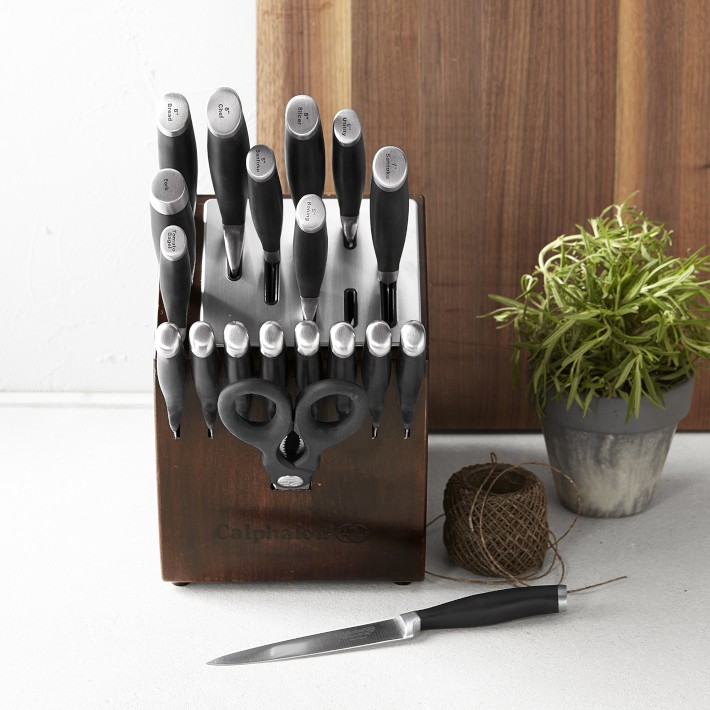 Calphalon Contemporary Self-Sharpening Knife Block Set with SharpIN Technology, Set of 20
