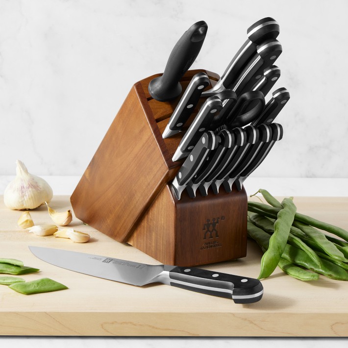 Zwilling J.A. Henckels Pro 16-Piece Knife Block Set, Walnut