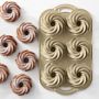 Nordic Ware Nonstick Cast Aluminum Heritage Bundtlette Cake Pan