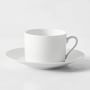 Apilco Beaded Hemstitch Porcelain Cups & Saucers, Set of 4