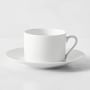 Apilco Tuileries Porcelain Cups & Saucers, Set of 4