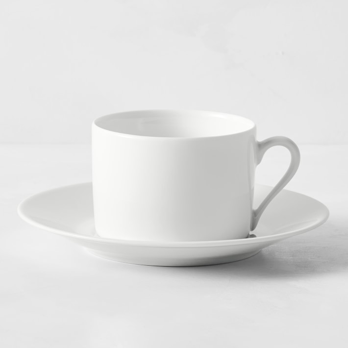 Apilco Tuileries Porcelain Cups & Saucers, Set of 4