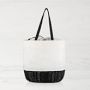 Seville Canvas and Willow Basket Tote, White