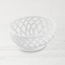 Ceramic Woven Bread Basket