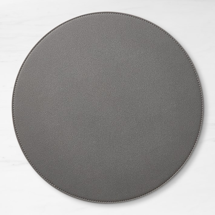 Faux Shagreen Round Placemat