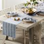 Provence Stripe Table Runner, Navy