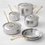 Mauviel M'Elite B Hammered Stainless-Steel 10-Piece Cookware Set