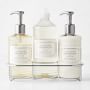 Williams Sonoma Lavender Cedarwood Hand Soap & Lotion 4-Piece Kitchen Essentials Set, Deluxe, Matte White