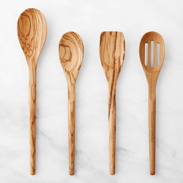 Williams Sonoma Sustainable Olivewood Spoons, Set of 4