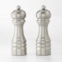 Williams Sonoma Pewter Salt and Pepper Mill Set