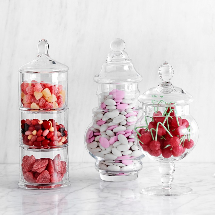 HAWOK Glass Candy Jar With Lid - Cookie & Treat Storage Jar